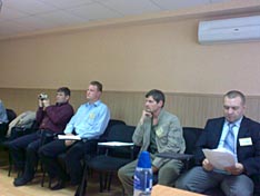 Участники конференции М.В. Грудев, И.А.Попов, К.А. Ежков, А.А. Деордиев